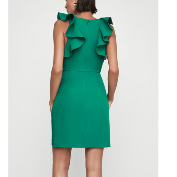 BCBGMaxAxria -6- Ruffle Trim Cocktail Dress - Picture 3 of 4